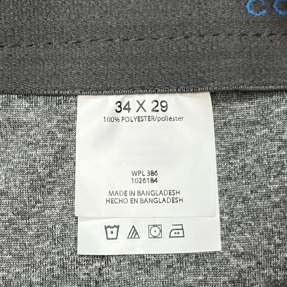 Haggar Pants Mens 34x29 Gray Flat Front Stretch Waistband Cool 18 Pro Slim Fit